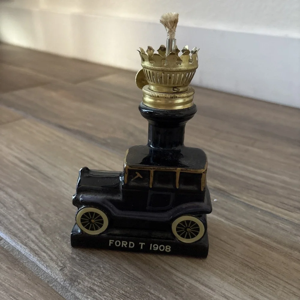 Vintage Mini Oil Kerosene Lamp Stanley Steamer Car 1909-‎ No Shade 4d